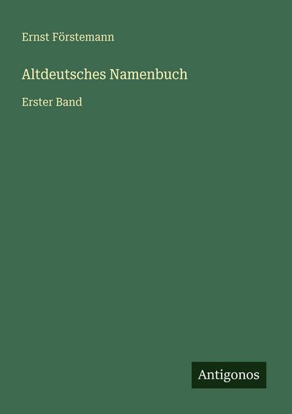 Produktbild: Altdeutsches Namenbuch