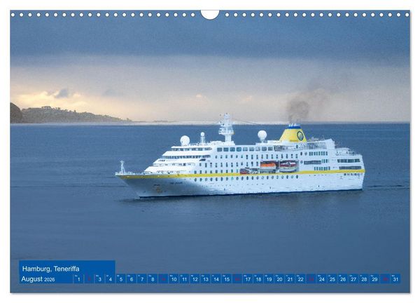 Produktbild: Kreuzfahrtschiffe unterwegs (Wandkalender 2026 DIN A3 quer), CALVENDO Monatskalender