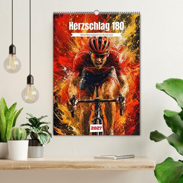 Produktbild: Herzschlag 180 - Wenn Rennradsport zur Kunst wird (Wandkalender 2027 DIN A2 hoch), CALVENDO Monatskalender