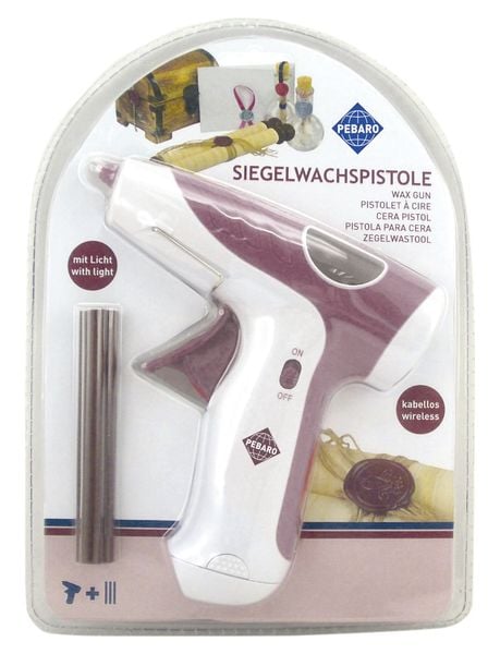 Produktbild: PEBARO 269SI - Siegelwachspistole mit Licht, kabellos, inkl. 3 rote Siegelsticks