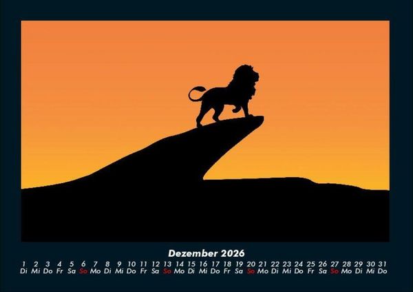 Produktbild: L&ouml;wen in der Wildnis 2026 Fotokalender DIN A4