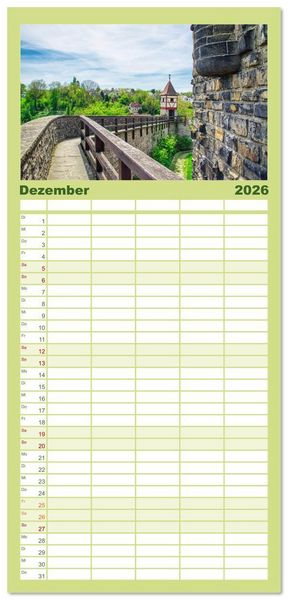 Produktbild: Familienplaner 2026 - Bad Wimpfen - Kurstadt am Neckar mit 5 Spalten (Wandkalender, 21 x 45 cm) CALVENDO