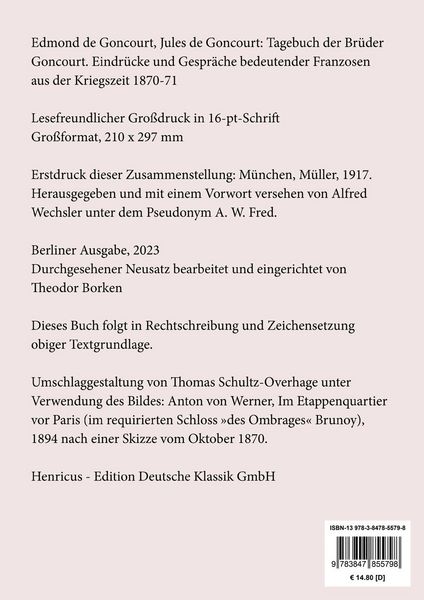 Produktbild: Tagebuch der Br&uuml;der Goncourt (Gro&szlig;druck)