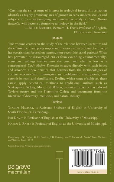 Produktbild: Early Modern Ecostudies