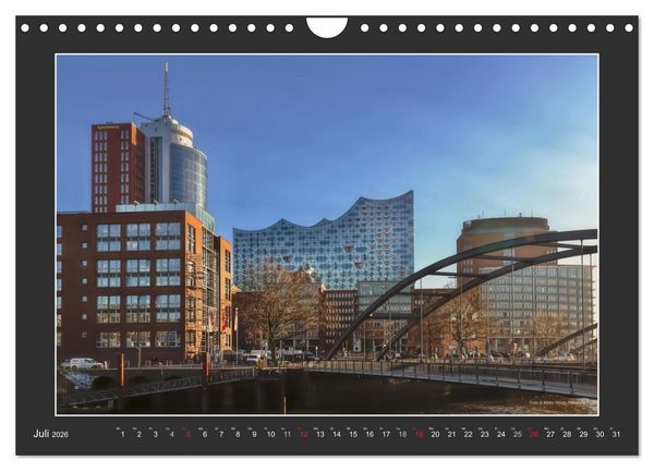 Produktbild: Die Elbphilharmonie Hamburg (Wandkalender 2026 DIN A4 quer), CALVENDO Monatskalender