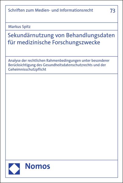 Produktbild: Sekund&auml;rnutzung von Behandlungsdaten f&uuml;r medizinische Forschungszwecke