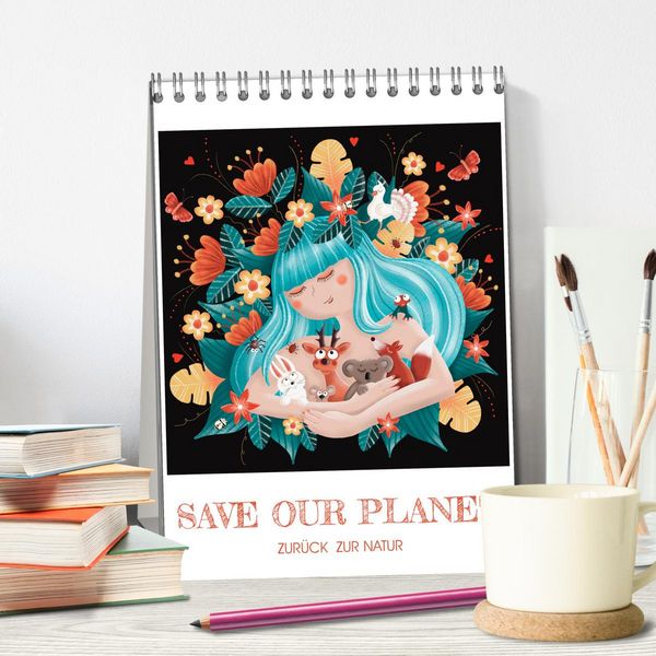 Produktbild: SAVE OUR PLANET - Zur&uuml;ck zur Natur (Tischkalender 2026 DIN A5 hoch), CALVENDO Monatskalender