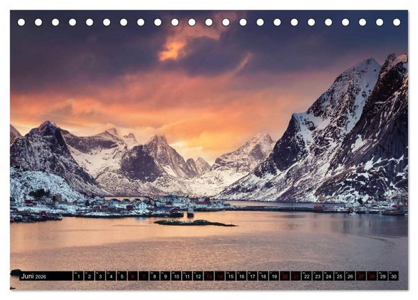 Produktbild: Lofoten Inselzauber (Tischkalender 2026 DIN A5 quer), CALVENDO Monatskalender