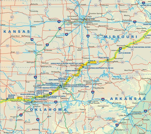 Produktbild: Collins Route 66 Touring Map