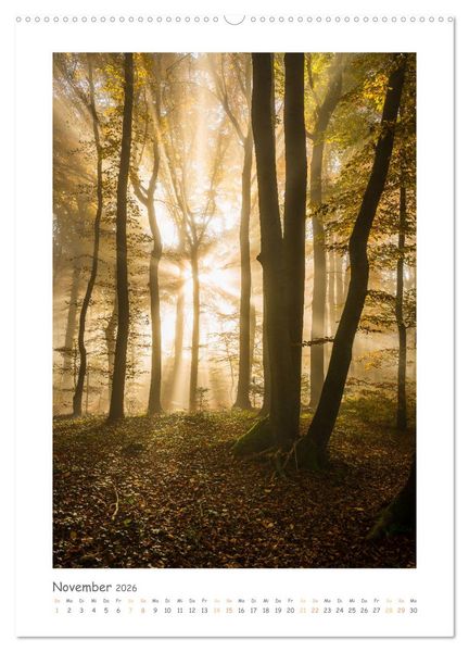 Produktbild: peaceful silence - einsame Landschaften (hochwertiger Premium Wandkalender 2026 DIN A2 hoch), Kunstdruck in Hochglanz