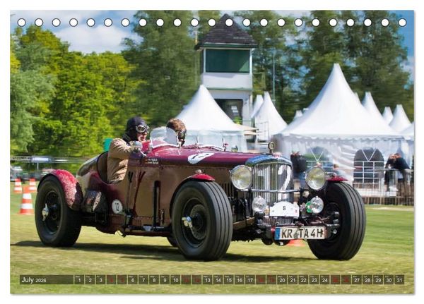 Produktbild: historical racing cars on the track (Desk Calendar 2026 DIN A5 landscape), CALVENDO 12 Month DeskCalendar