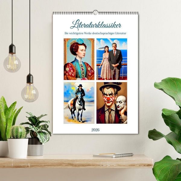 Produktbild: Literaturklassiker (Wandkalender 2026 DIN A2 hoch), CALVENDO Monatskalender