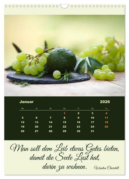 Produktbild: Vegan Ern&auml;hrt - frisches Gem&uuml;se und Obst auf den Tisch (Wandkalender 2026 DIN A3 hoch), CALVENDO Monatskalender