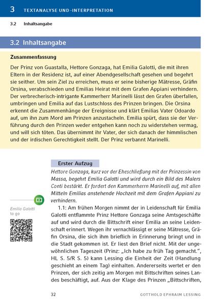 Dialoganalyse Emilia Galotti 1 Aufzug 8 Auftritt Emilia Galotti von Gotthold Ephraim Lessing - Textanalyse und