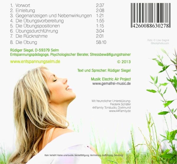 Produktbild: Progressive Muskelentspannung nach Jacobson, Progressive Muskelrelaxaktion inkl. pers&ouml;nlicher Entspannungsberatung