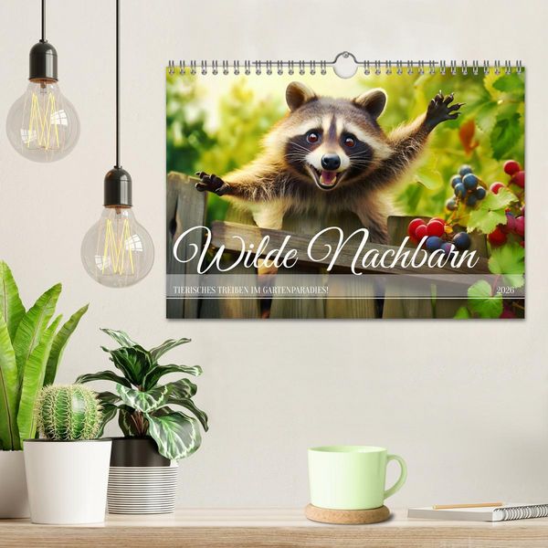 Produktbild: Wilde Nachbarn - Tierisches Treiben im Gartenparadies! (Wandkalender 2026 DIN A4 quer), CALVENDO Monatskalender