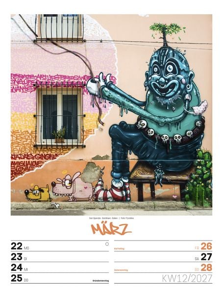 Produktbild: Street Art Wochenplaner Kalender 2027