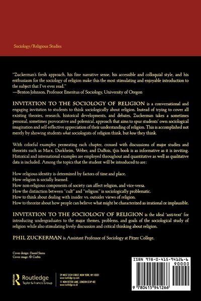 Produktbild: Invitation to the Sociology of Religion