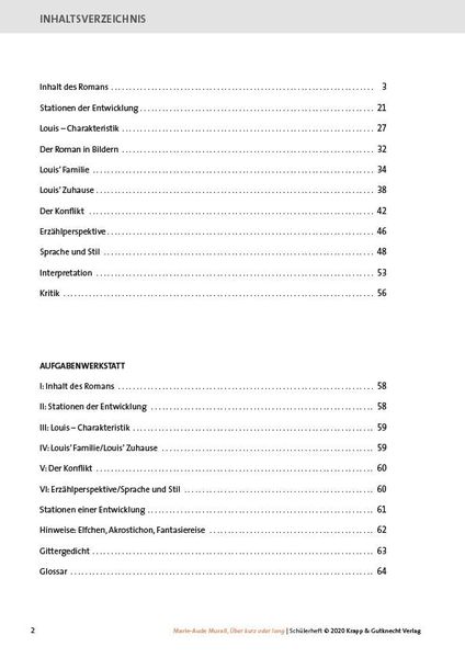 Produktbild: &Uuml;ber kurz oder lang &ndash; Marie-Aude Murail &ndash; Sch&uuml;lerheft (Saarland)
