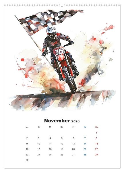 Produktbild: Zweirad Extrem (Wandkalender 2026 DIN A2 hoch), CALVENDO Monatskalender