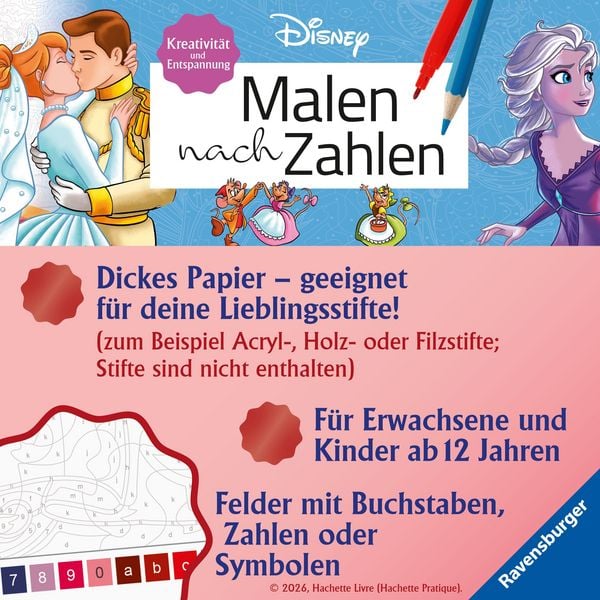 Produktbild: Disney Malen nach Zahlen: Prinzessinnen