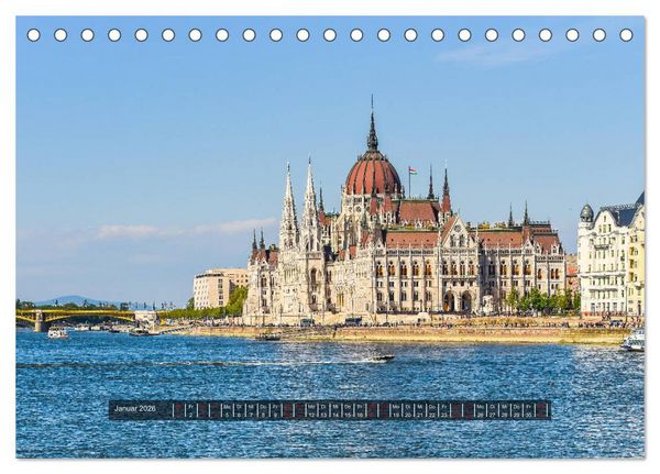 Produktbild: Budapest - Die Stadt an der Donau (Tischkalender 2026 DIN A5 quer), CALVENDO Monatskalender