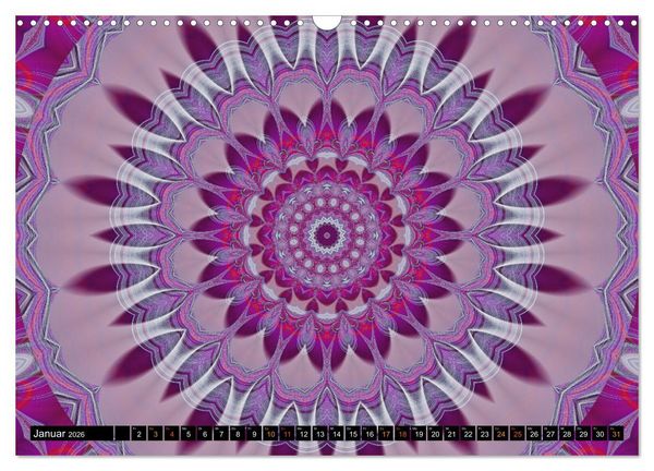 Produktbild: Energie - Mandalas, Spiritualit&auml;t durch die Farbe Lila (Wandkalender 2026 DIN A3 quer), CALVENDO Monatskalender