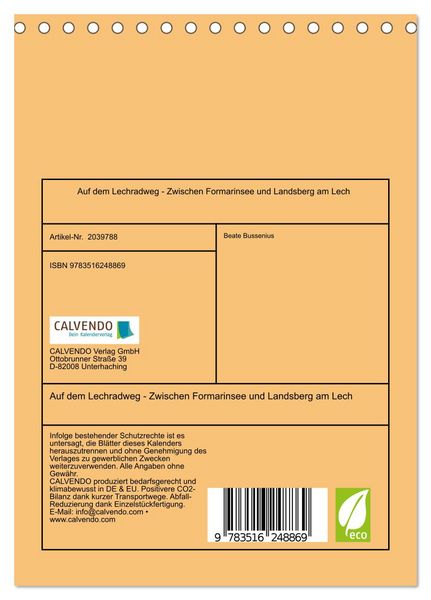 Produktbild: Auf dem Lechradweg - Zwischen Formarinsee und Landsberg am Lech (Tischkalender 2026 DIN A5 hoch), CALVENDO Monatskalender