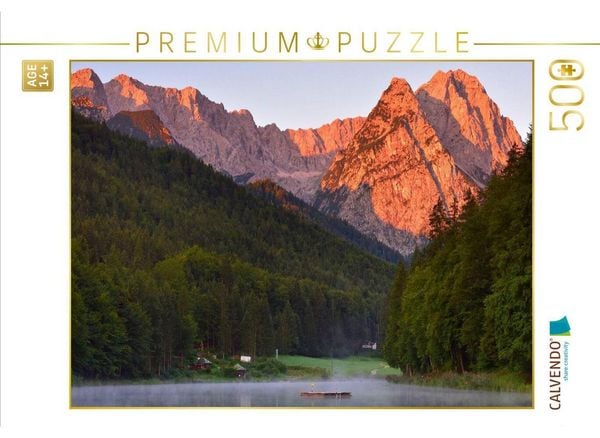 CALVENDO Puzzle Riessersee mit Zugspitzblick | 500 Teile Lege-Größe 48 × 36 cm Foto-Puzzle für Erwachsene