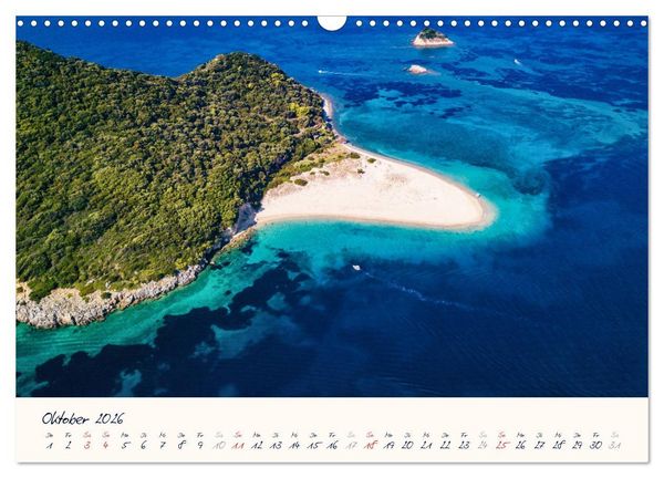 Produktbild: Griechenland - Malerische K&uuml;sten auf Zakynthos und Lefkada (Wandkalender 2026 DIN A3 quer), CALVENDO Monatskalender