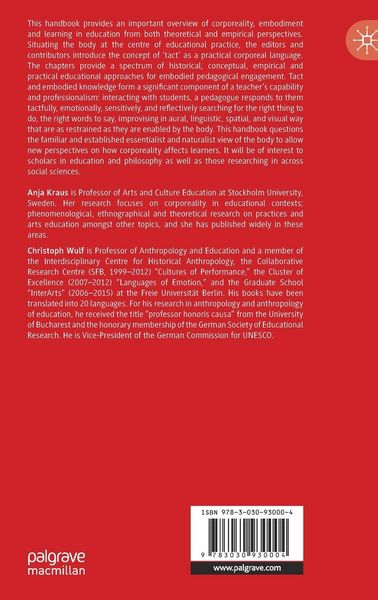 Produktbild: The Palgrave Handbook of Embodiment and Learning
