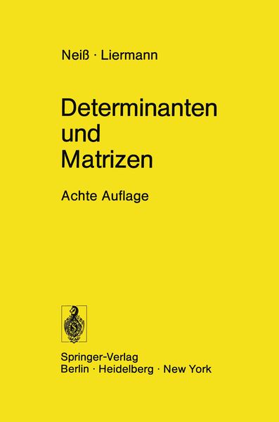 Produktbild: Determinanten und Matrizen