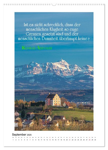 'Interessante Zitate (Wandkalender 2025 DIN A2 hoch), CALVENDO