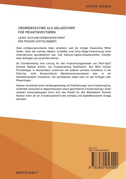 Produktbild: Crowdinvesting als Anlageform f&uuml;r Privatinvestoren. Lohnt sich ein Crowdinvestment f&uuml;r private Kapitalgeber?