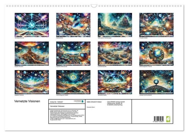 Produktbild: Vernetzte Visionen (Wandkalender 2026 DIN A2 quer), CALVENDO Monatskalender