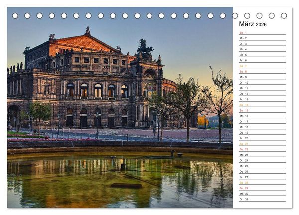 Produktbild: Dresden Bilder 2026 (Tischkalender 2026 DIN A5 quer), CALVENDO Monatskalender