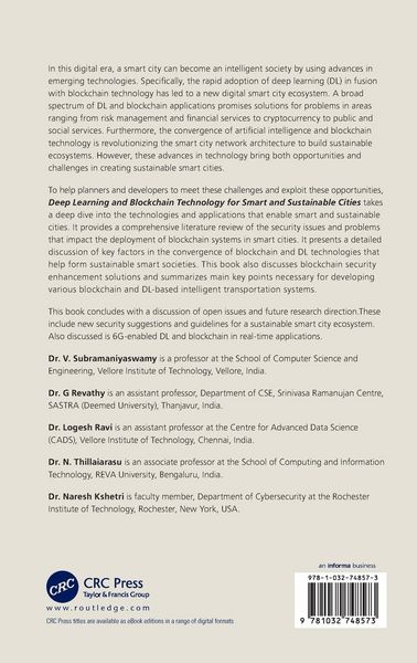 Produktbild: Deep Learning and Blockchain Technology for Smart and Sustainable Cities
