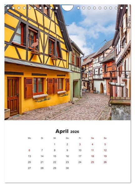 Produktbild: Eguisheim - Postkartenidylle (Wandkalender 2026 DIN A4 hoch), CALVENDO Monatskalender