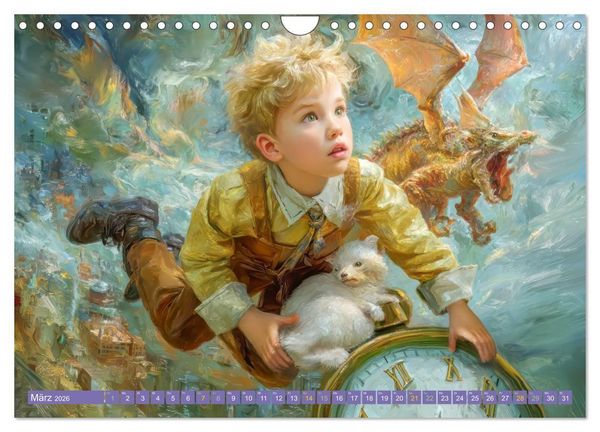 Produktbild: Kinderwelten - Realit&auml;t trifft Traum (Wandkalender 2026 DIN A4 quer), CALVENDO Monatskalender