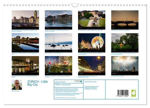 Produktbild: Z&Uuml;RICH - Little Big City (Wandkalender 2026 DIN A3 quer), CALVENDO Monatskalender