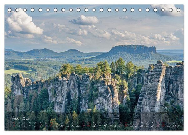 Produktbild: Landschaften der S&auml;chsischen Schweiz (Tischkalender 2026 DIN A5 quer), CALVENDO Monatskalender