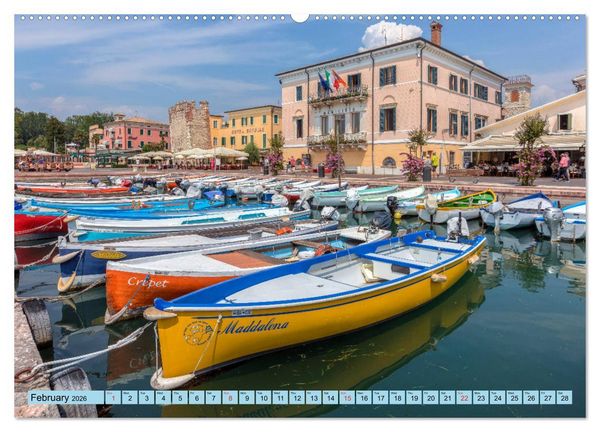 Produktbild: Lake Garda Mediterranean oasis in Northern Italy (High Quality Premium Wall Calendar 2026 DIN A2 landscape),CALVENDO 12 Month Wall Calendar