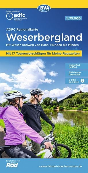 Produktbild: BVA ADFC Regionalkarte Weserbergland 1:75.000