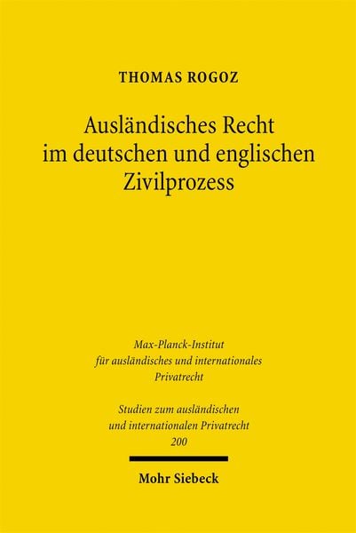 Produktbild: Ausl&auml;ndisches Recht im deutschen und englischen Zivilprozess