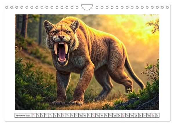 Produktbild: Eiszeitliche Tierwelt (Wandkalender 2026 DIN A4 quer), CALVENDO Monatskalender