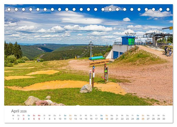 Produktbild: Oberhof - Urlaubsparadies am Rennsteig (Tischkalender 2026 DIN A5 quer), CALVENDO Monatskalender