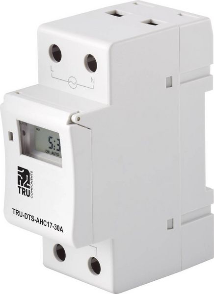Produktbild: TRU COMPONENTS TRU-DTS-AHC17-30A Zeitschaltuhr f&uuml;r Hutschiene Betriebsspannung: 230 V/AC 1 Wechsler 30 A 250 V/AC Wochenprogramm