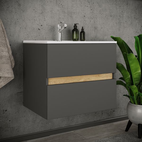 Produktbild: 2 tlg. Badm&ouml;bel-Set mit Waschbecken Cosila-I 61 cm