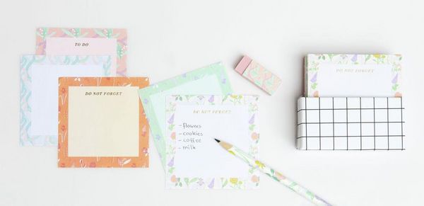 Produktbild: Notizzettel-Box Flower Frames MIX, 200 Blatt, 9x9 cm