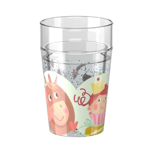 Produktbild: Glitzerbecher, Prinzessin & Pferd Motiv 2